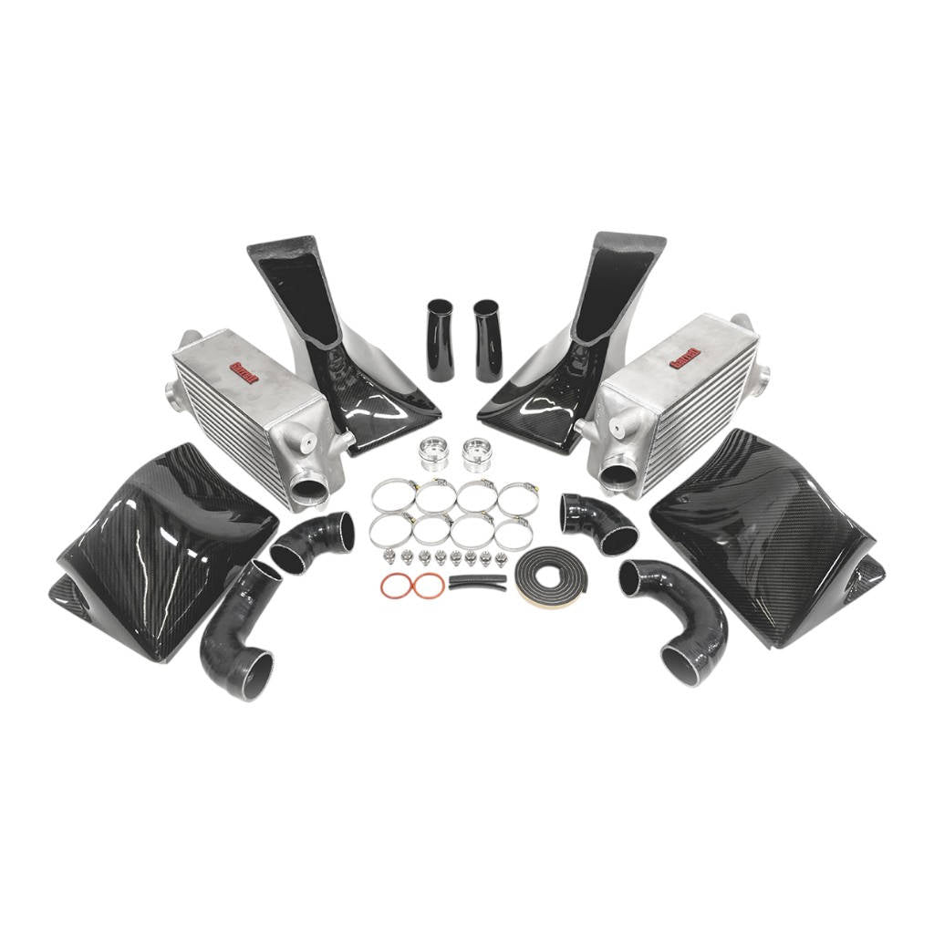 AMS ALP.23.09.0001-1 Intercooler Kit With Carbon Fiber Shrouds for PORSCHE 911 Turbo / Turbo S (991.1) 2013-2015 Photo-0