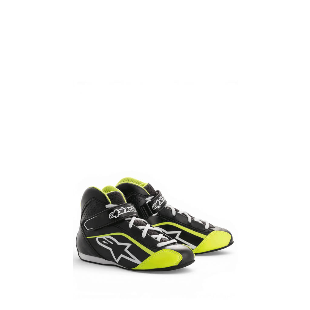 ALPINESTARS 2712518_125_12,5 Karting shoes, kids TECH 1-KS, black/white/yellow fluo, Size 30 Photo-0