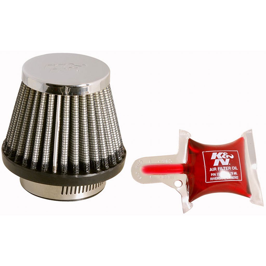 K&N RC-2490 UNIVERSAL Clamp-On Air Filter 1-11/16"FLG, 3"B, 2"T, 2-3/8"L Photo-0
