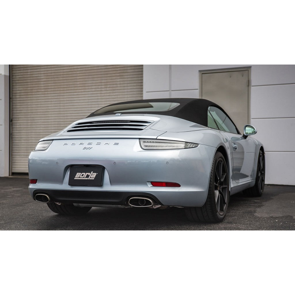 BORLA 140710 Cat-Back Exhaust S-Type PORSCHE 991 / 911 13-15 3.8L AT / MT RWD 2DR 2.50" W / OEM TIPS Photo-1