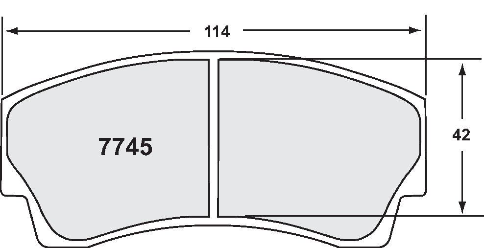 PFC 7745.01.16.44 Rear Brake Pads for D2 / K-Sport 4-piston & 6-piston (01 Compound, 16 mm) Photo-1