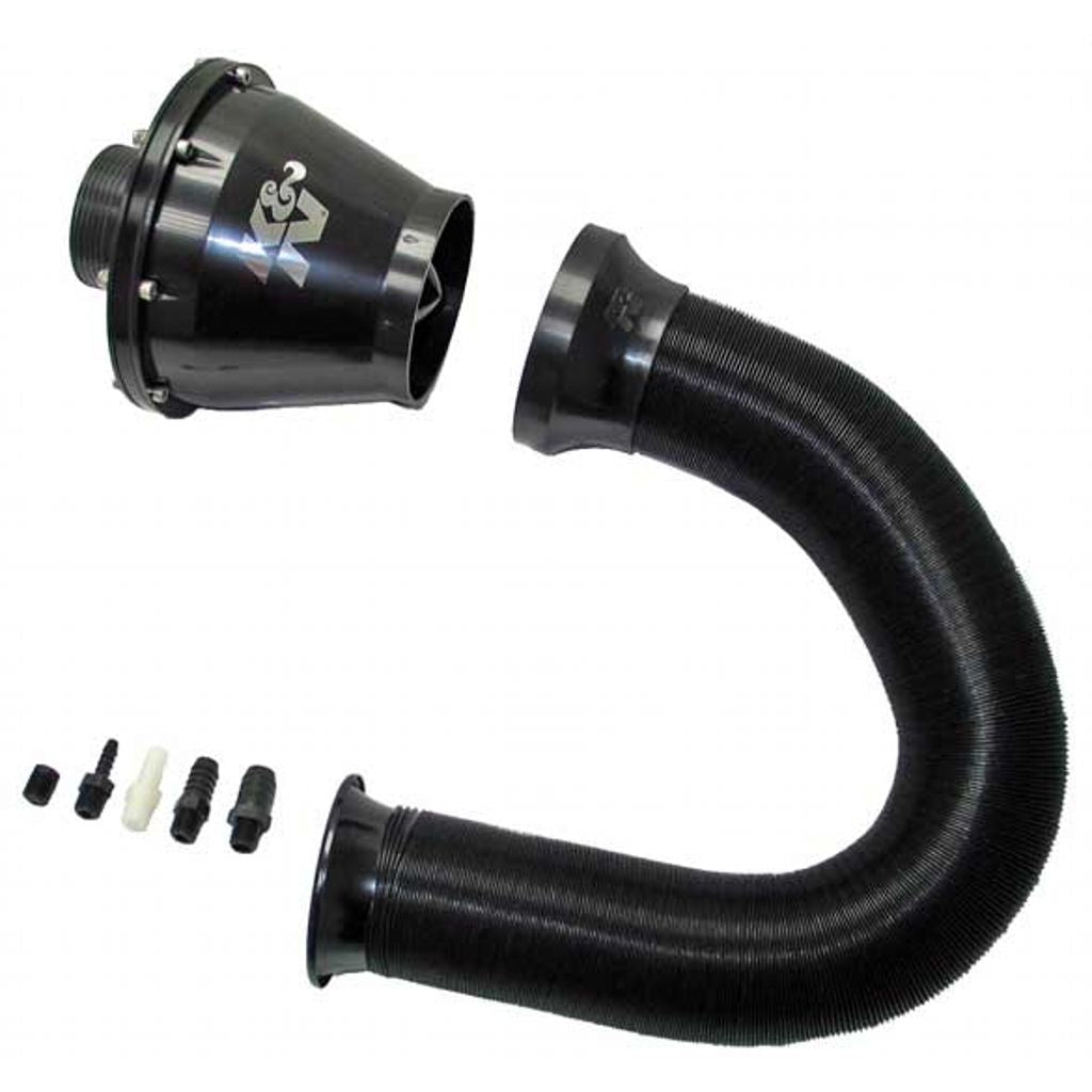 K&N RC-5052AB UNIVERSAL Air Intake System APOLLO CIS; UNIVERSAL, 70MM OD FLG, PP BLACK Photo-0