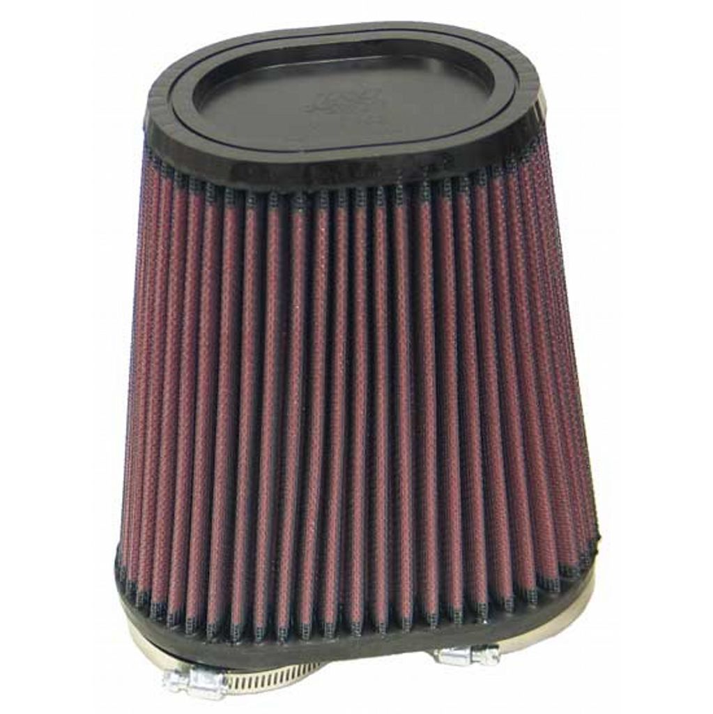 K&N RU-4710 UNIVERSAL Clamp-On Air Filter 2-3/8"DUAL FLG, 6-1/4" X 3-3/4"B, 3-7/16" X 4-7/16"T, 6-3/4"H Photo-0