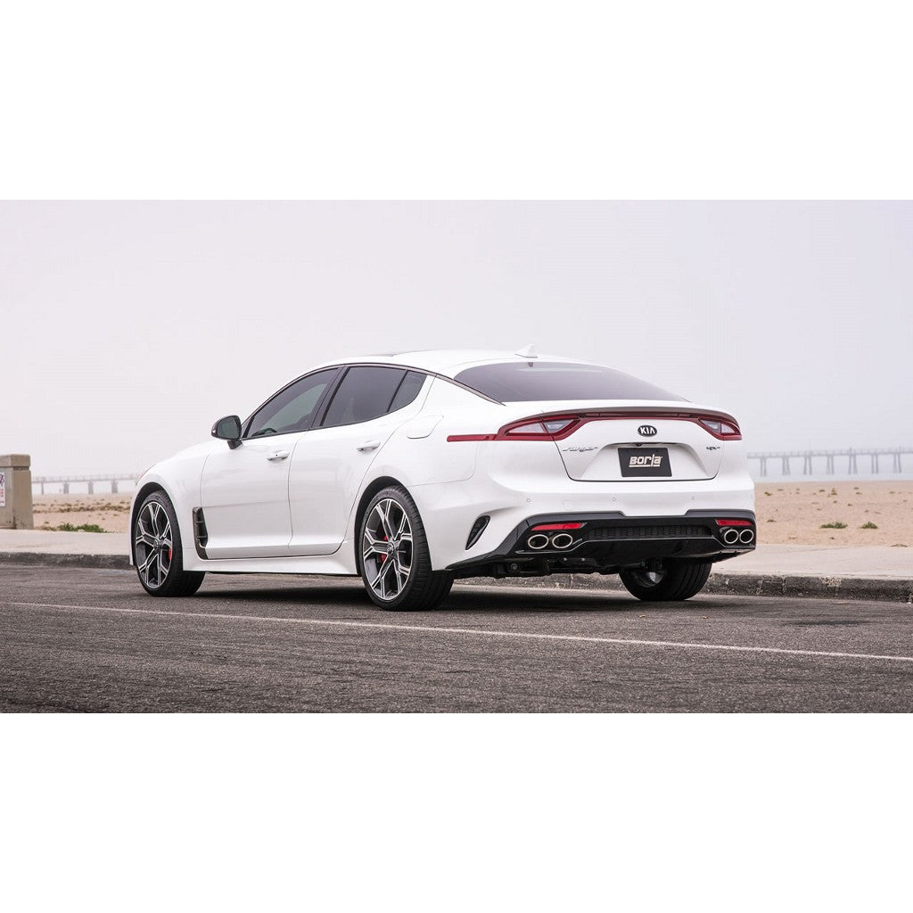 BORLA 140736 Exhaust system S-TYPE 2.25 inch (without limiters) KIA STINGER 2018 3.3L Photo-1