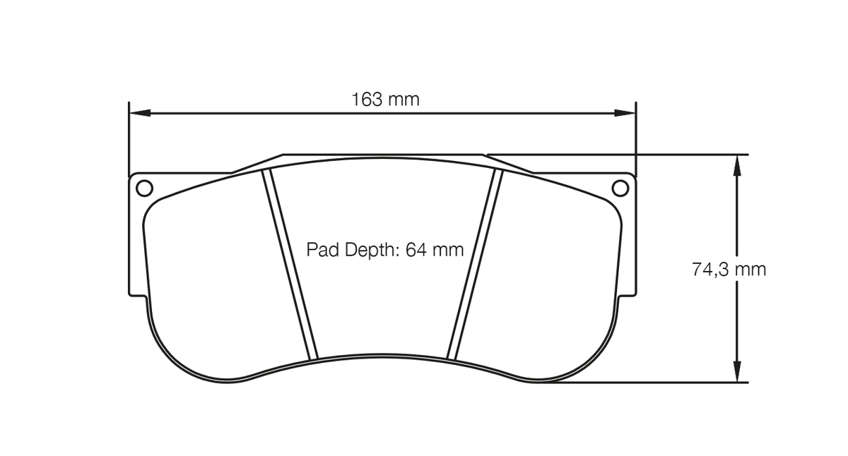 PAGID 2560-RST1 Front Brake Pads for NISSAN GT-R NISMO GT3 (race car) / AP Racing CP6210 D64 / CP6269 Photo-0