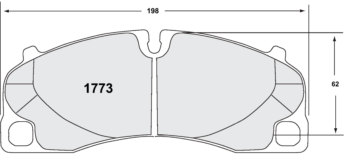 PFC 1773.11.17.44 Front Brake Pads for PORSCHE 992 GT3 / 991 GT3/Turbo / 981/718 Cayman GT4 (11 Compound, 17 mm) Photo-0
