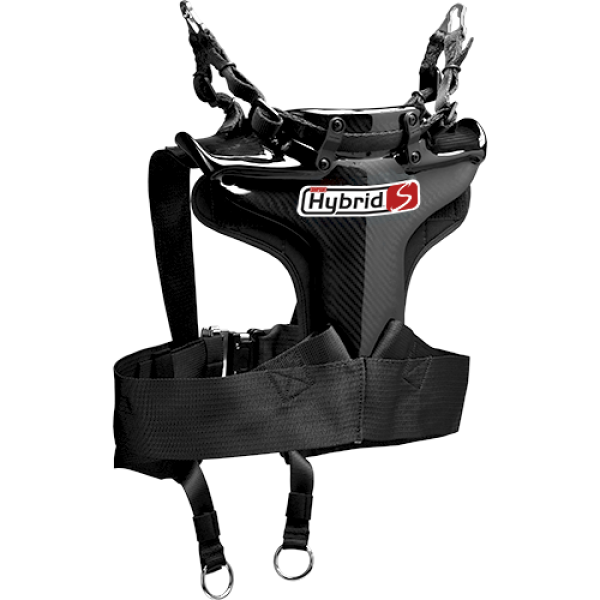 SIMPSON HYS.LRG.11.M61 Neck restraint (FIA) HYBRID S, M61 Anchors (included), carbon, size LRG Photo-0