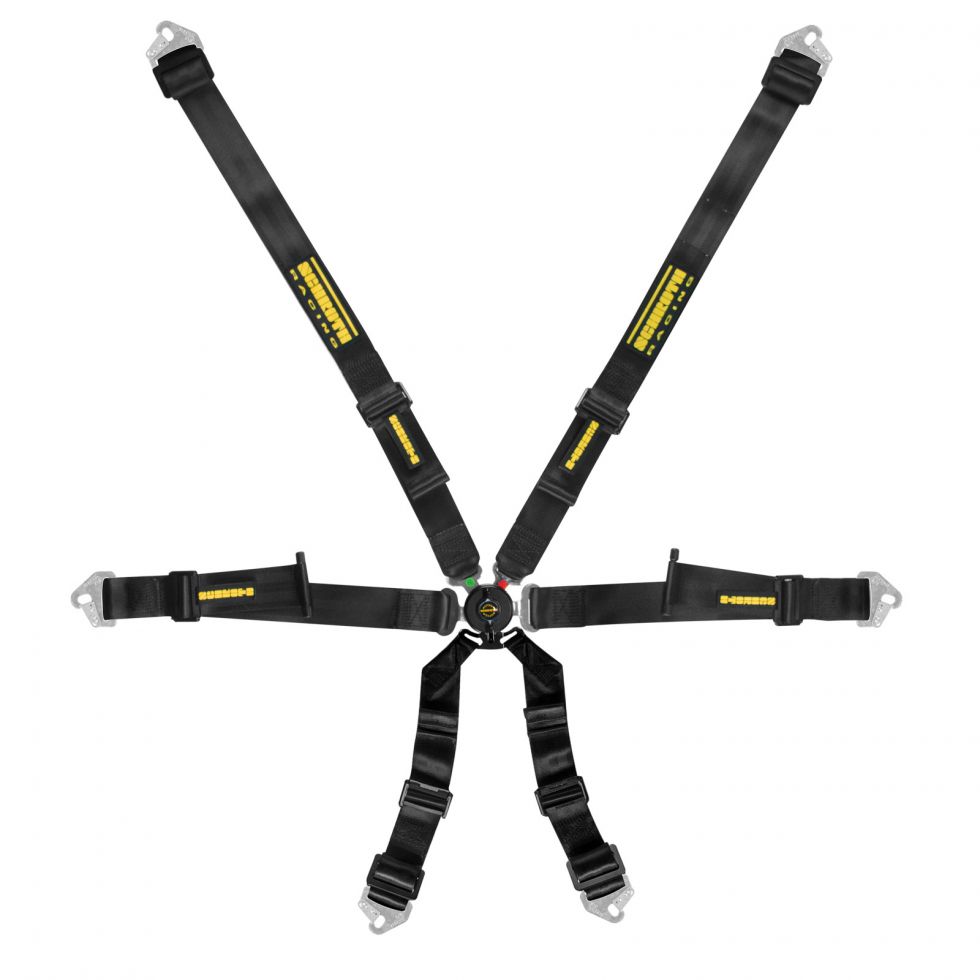 SCHROTH 94550A-0 Seat Belt Profi 6-point 2“ (50 mm) 2x2 FHR Black Photo-0