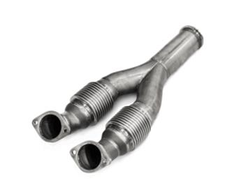 AKRAPOVIC L-NI/SS/4 Link Pipe (SS) for Aftermarket Turbochargers for NISSAN GT-R (R35) 2008-2024 Photo-0