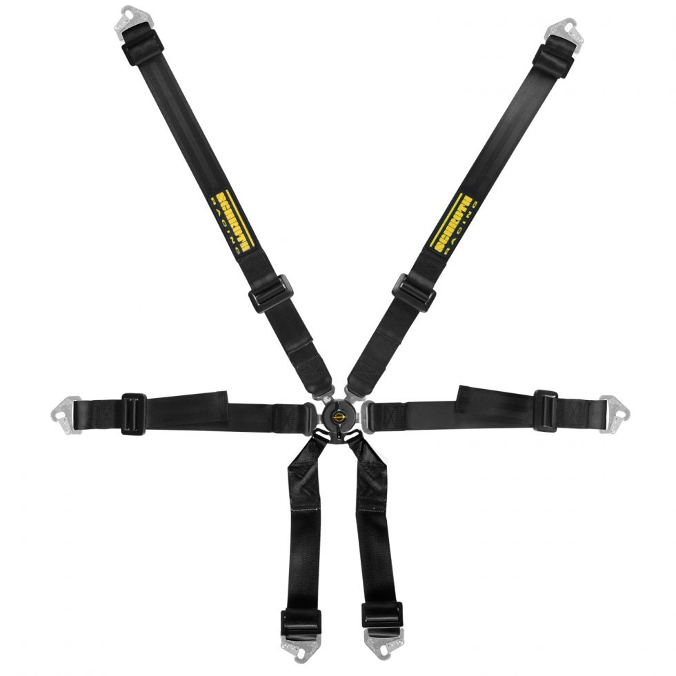 SCHROTH 94570A-0 Seat Belt Clubman 6-point 2x2, FIA 8853-2016, Black Photo-0