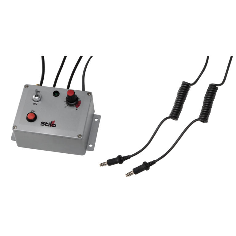 STILO DB0200 Waterproof Offshore intercom unit 2 helmets with radio connection and PTT Photo-0