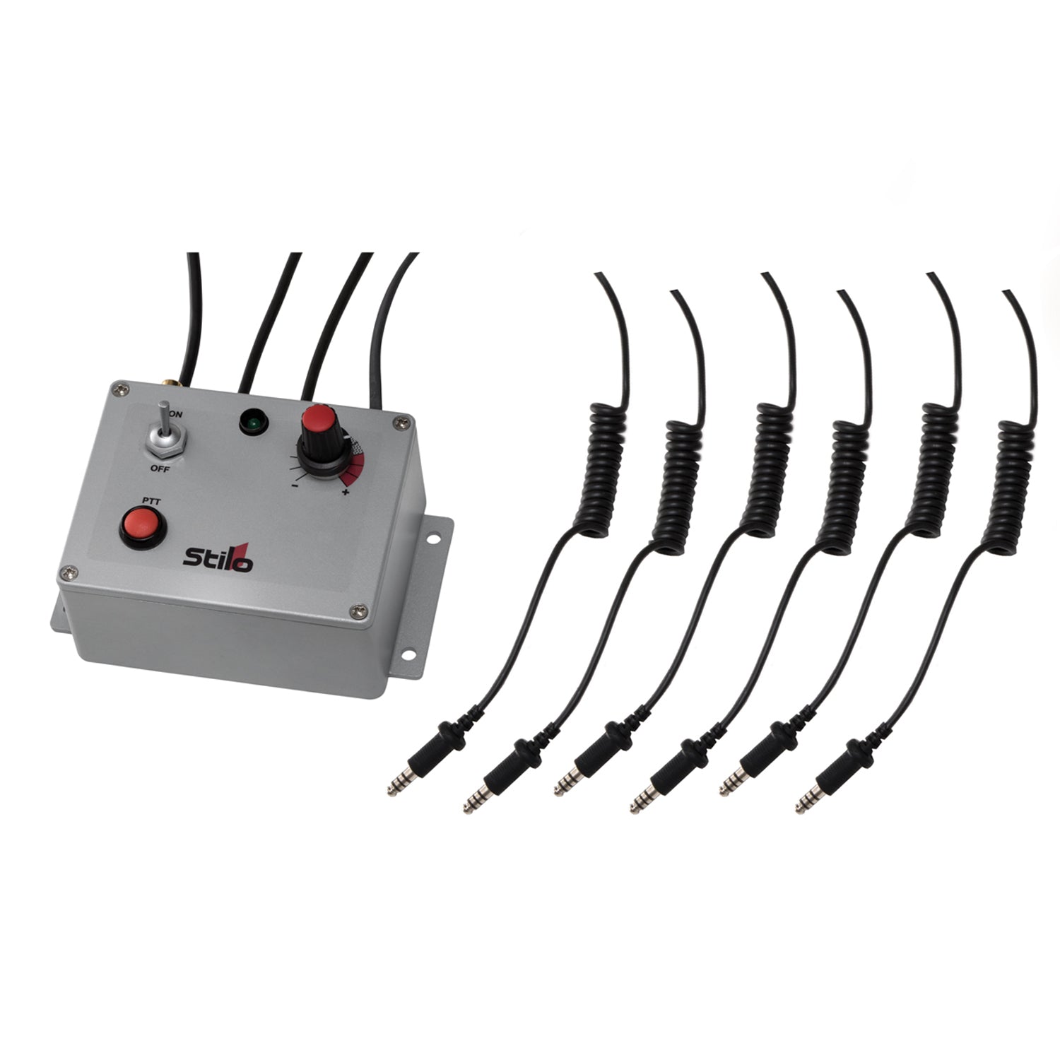STILO DB0202 Waterproof Offshore intercom unit 6 helmets with radio connection and PTT Photo-0