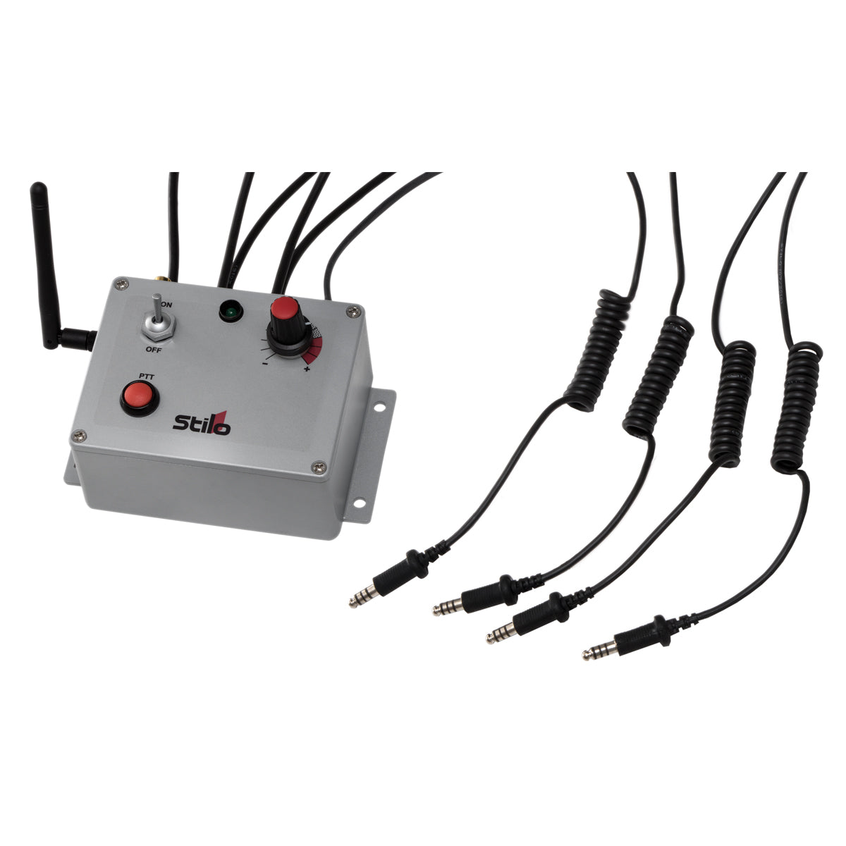 STILO DB0201 Waterproof Offshore intercom unit 4 helmets with radio connection and PTT Photo-0