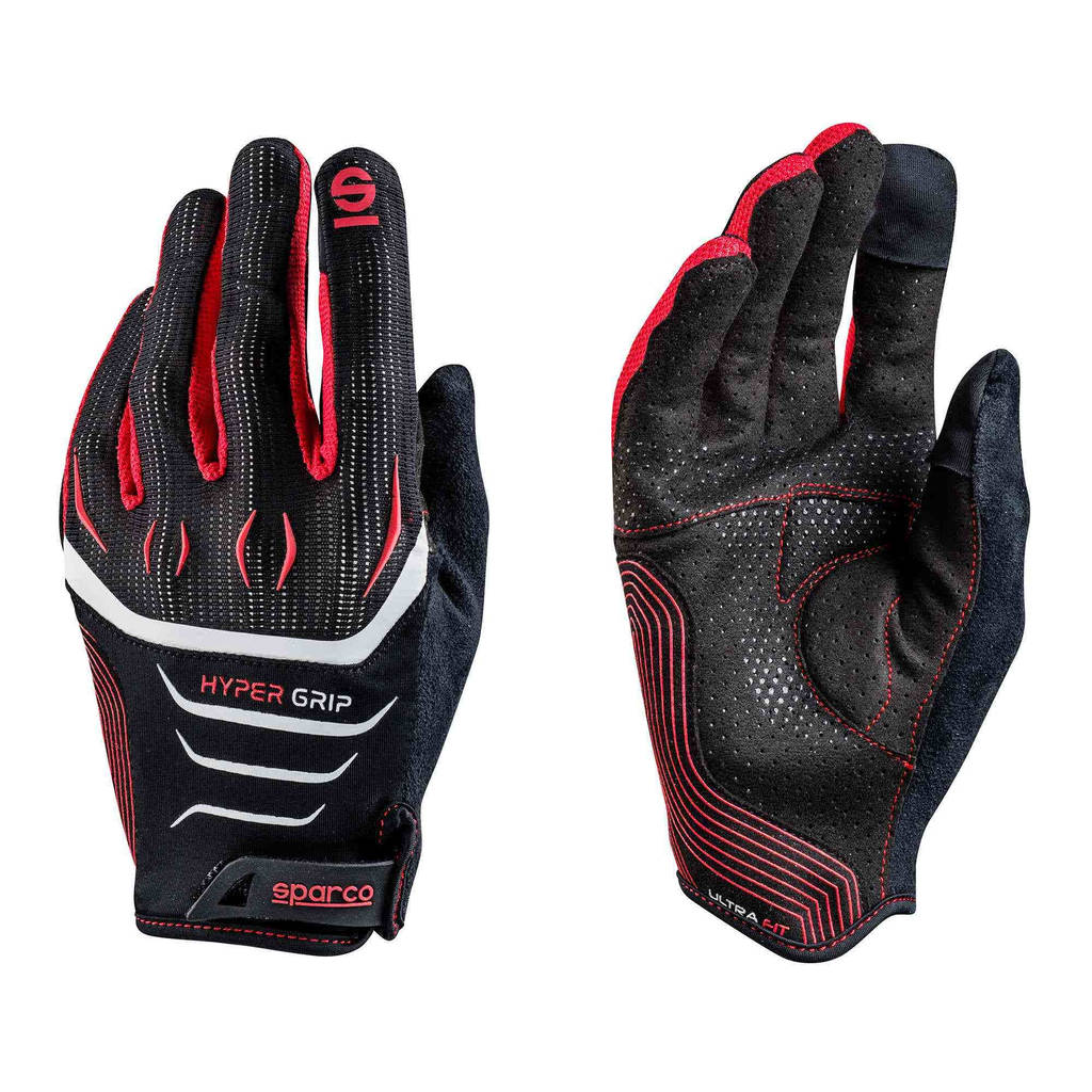 SPARCO 002094NRRS09 Sim Racer gloves HYPERGRIP, black/red, size 09 Photo-0