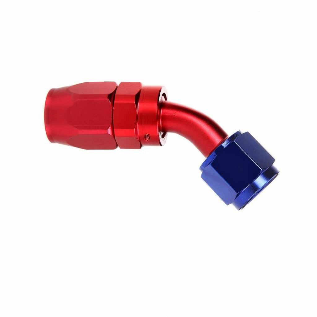 ARD ARE0209-4508-RED/BLU Fitting, Hose End AN8 45° Degree Red/Blue Photo-0