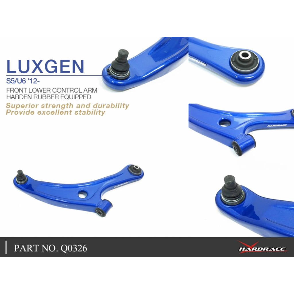 HARDRACE Q0326 FRONT LOWER CONTROL ARM (HARDEN RUBBER) 2 PCS/SET LUXGEN S5/U6 12- Photo-4