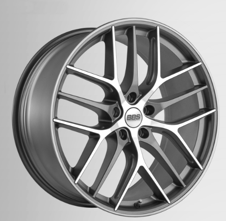 BBS 10020602 Wheel CC-R CC2002 Graphite Diamond Cut 8x19 PCD 5x120 ET45 CB82,0 PFS Photo-0