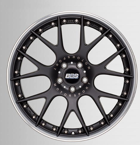 BBS 10022643 Wheel CH-RII CH7004 Satin Black / titanium 9,5x22 PCD 5x108 ET37 CB70,0 PFS Photo-1