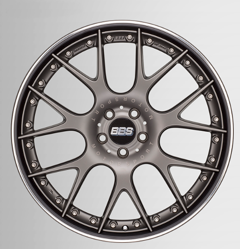 BBS 10022636 Wheel CH-RII CH7000 Platinum/Black 9,5x22 PCD 5x112 ET22 CB66,5 Photo-1