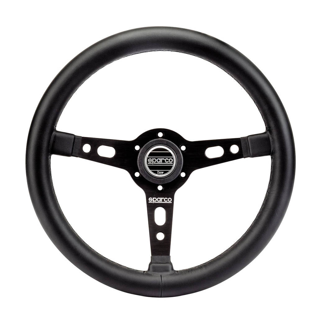 SPARCO 015TARGA350PLNR Streering Wheel Targa, Dia 350 mm, 65 mm, Leather, Black Photo-1