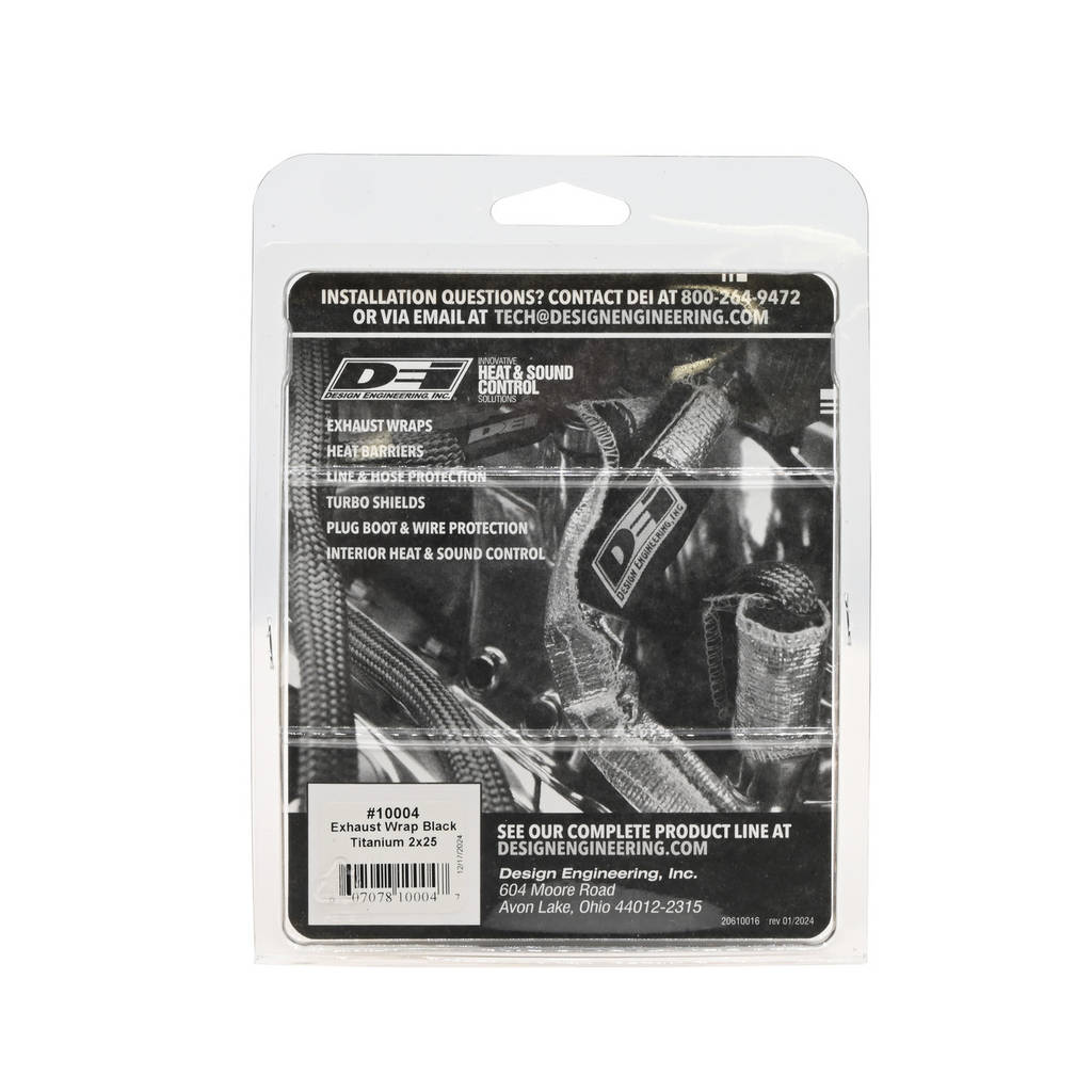 DEI 10004 Exhaust Wrap 2" x 25ft Titanium Black Photo-2