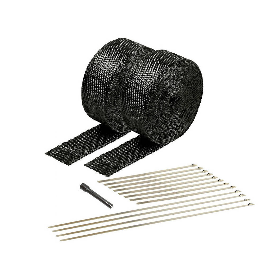 DEI 010073 Exhaust Wrap Kits Kit-Black Titanium Wrap, Locking Ties & Locking Tie Tool Photo-0