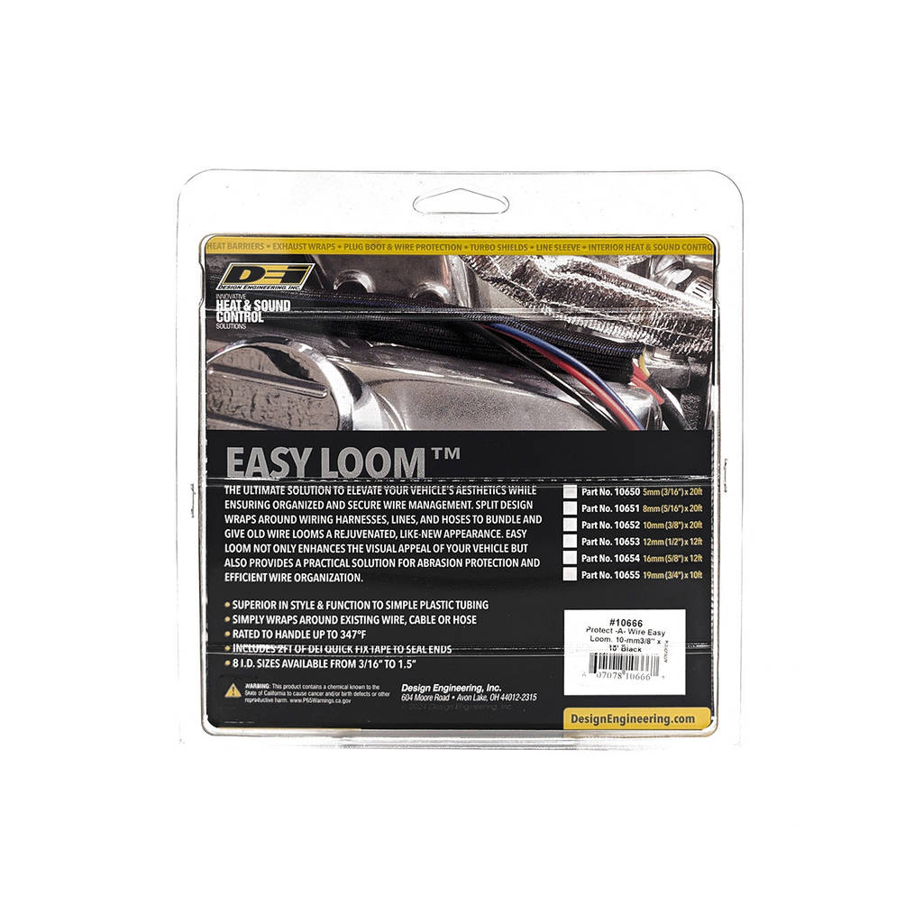 DEI 010666 Split Wire Sleeve Easy Loom 10mm-3/8" x 10' Black Photo-7