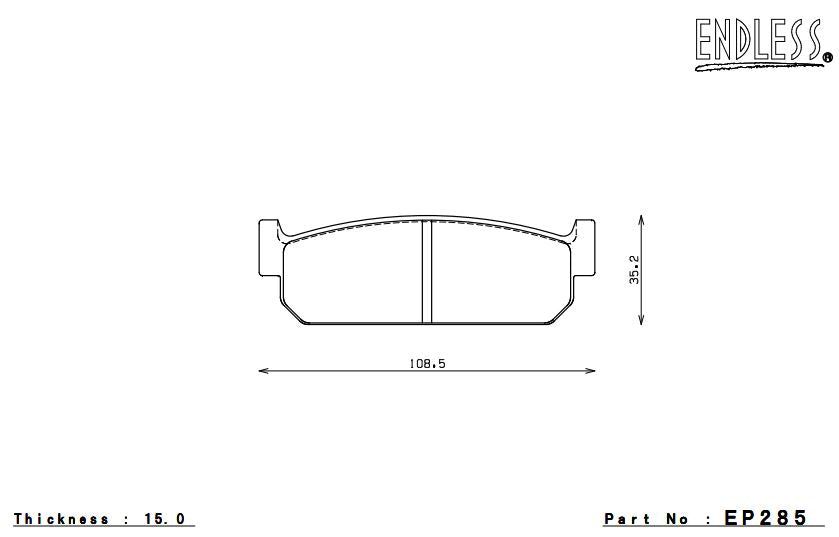 ENDLESS EP285SSY Rear brake pads INFINITI Q45 90-96 Photo-0