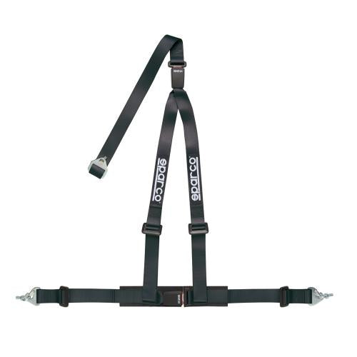 SPARCO 04608DF1NR Harness belts CLUB H-3M DUAL, 3 points, 2", ECE, snap on, black Photo-0