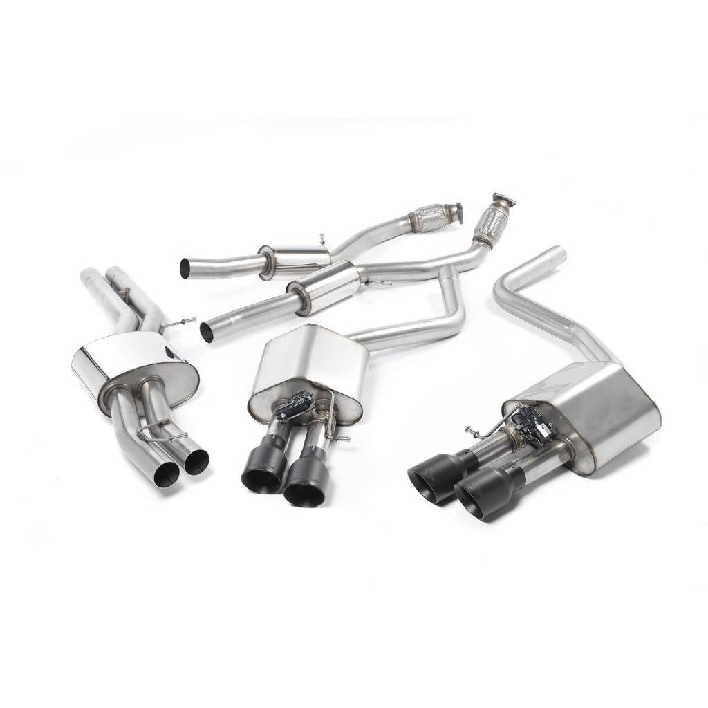 MILLTEK SSXAU464 Cat-back Quad 100mm GT100 AUDI S8 4.0 TFSI quattro Tiptronic Photo-0