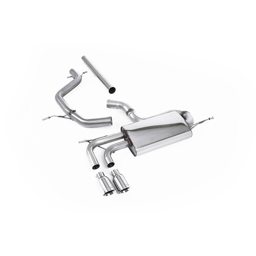 MILLTEK SSXVW296 Cat-back Twin 80mm GT80 VW Golf Mk5 2.0 TDI 140PS Photo-0