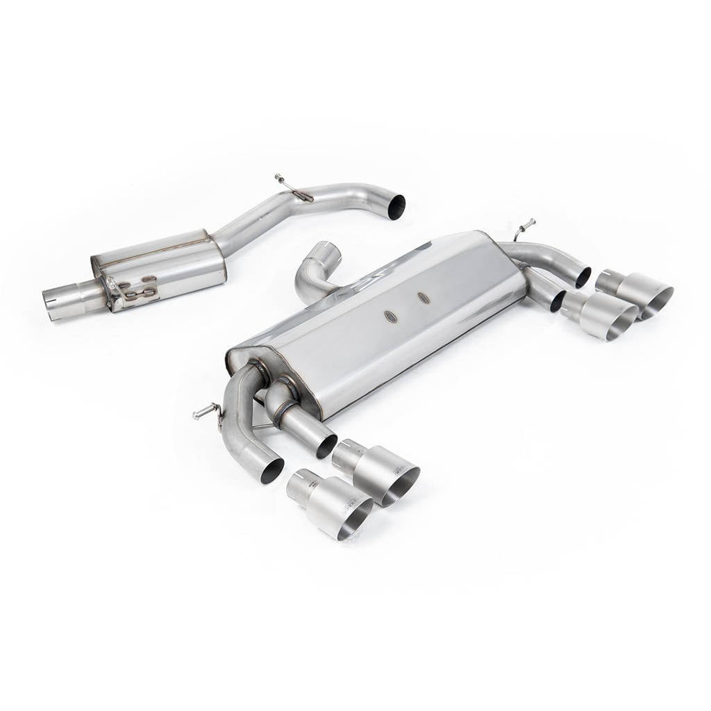 MILLTEK SSXVW413 Cat-back Quad 100mm GT100 VW Golf MK7 R 2.0 TSI 300PS Photo-0