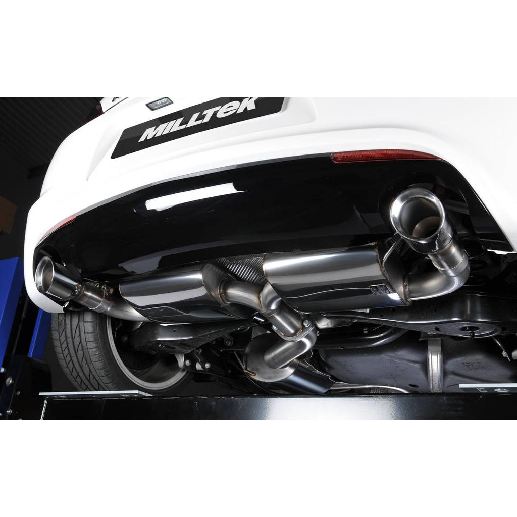 MILLTEK SSXVW159 Cat-back Dual 100mm GT100 ECA VW Scirocco R Photo-3