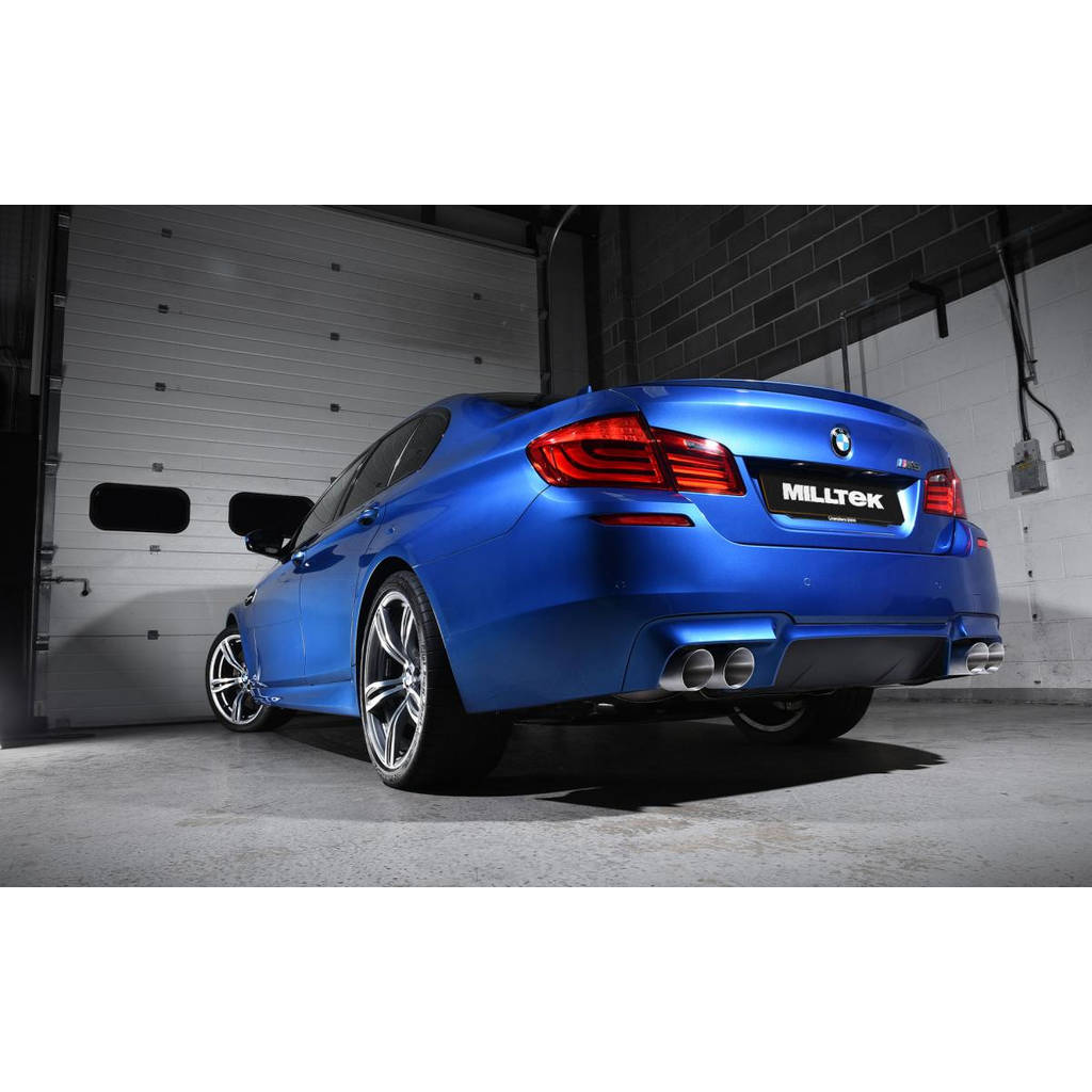 MILLTEK SSXBM1018 Cat-back Quad 90mm GT90 ECA BMW 5 Series M5 Saloon M TwinPower Turbo V8 (F10) Photo-2