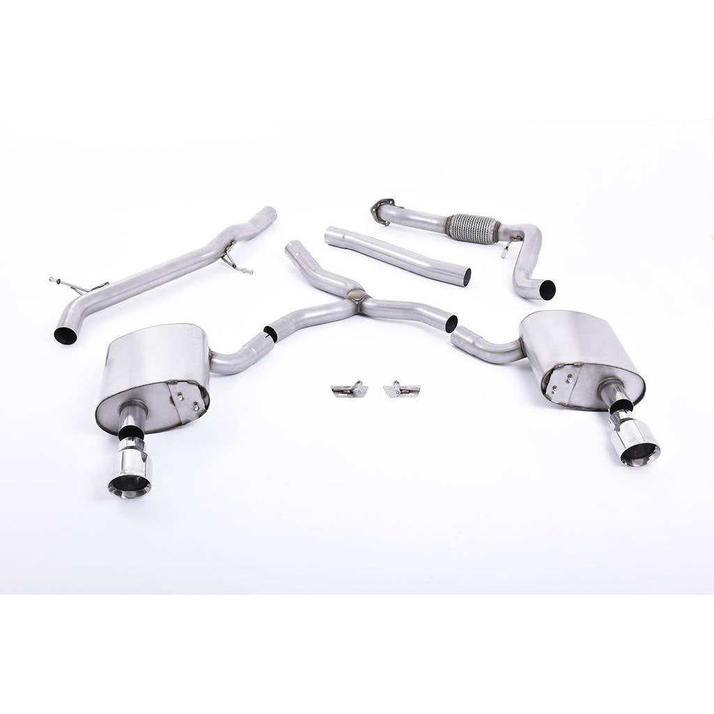 MILLTEK SSXAU616 Cat-back Dual GT100 AUDI A4 2.0 TFSI B9 Quattro Saloon&Avant Photo-0