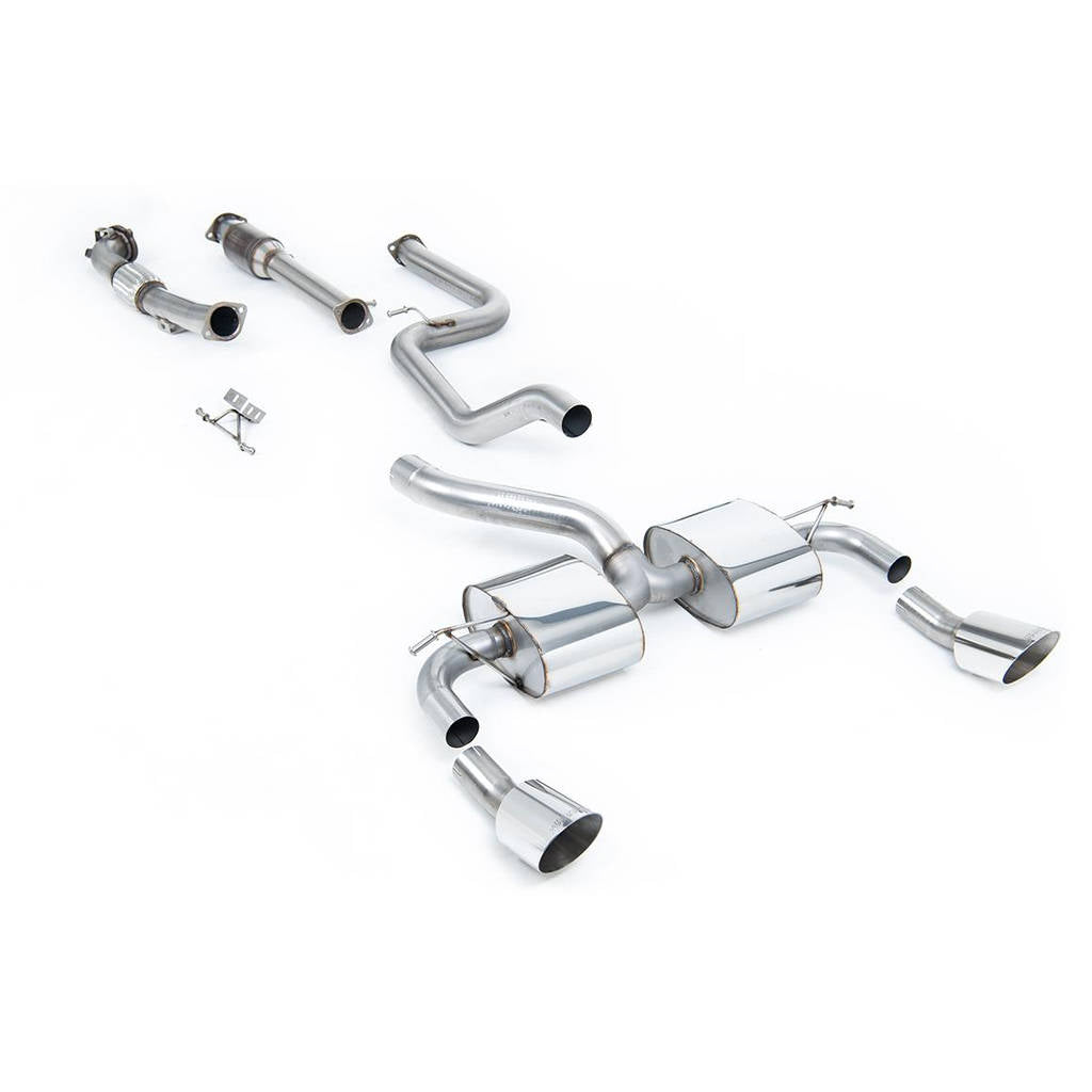 MILLTEK SSXFD069 Turbo-back including Hi-Flow Sports Cat Dual DTM FORD Focus MK2 RS 2.5T 305PS Photo-0