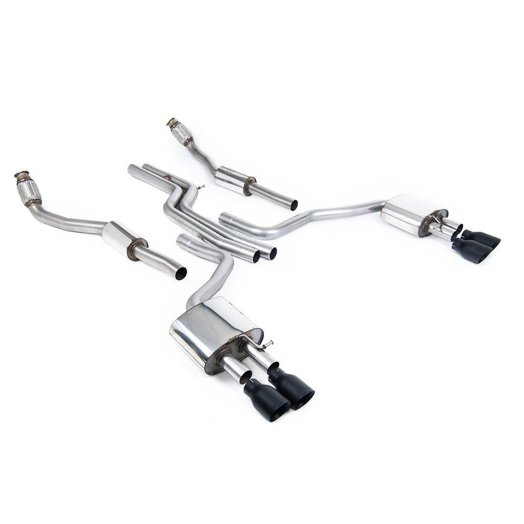 MILLTEK SSXAU737 Cat-back Quad 100mm GT100 AUDI S6 4.0 TFSI C7 quattro Photo-0