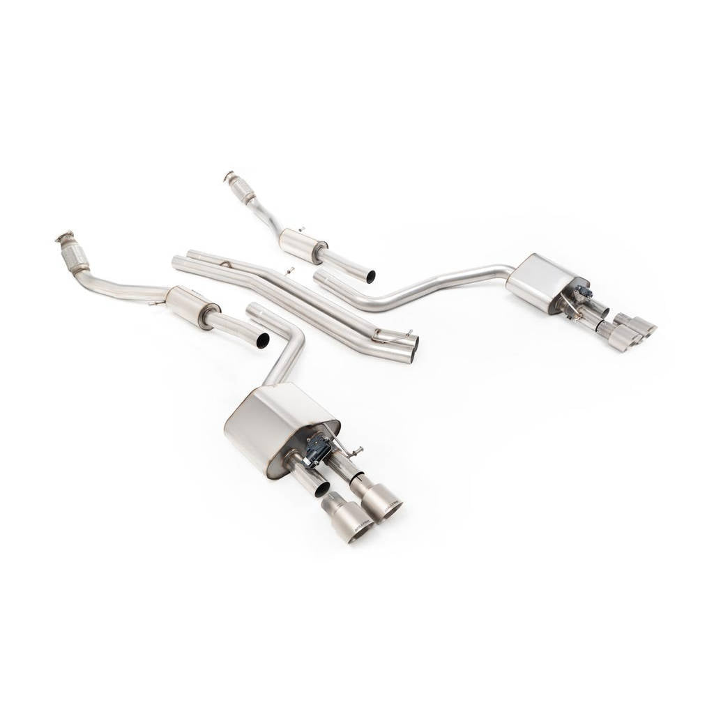 MILLTEK SSXAU467 Cat-back Quad 100mm GT100 AUDI S8 4.0 TFSI quattro Tiptronic Photo-0