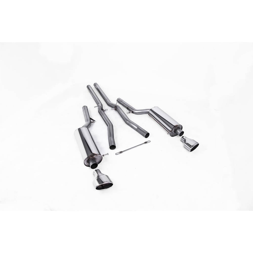 MILLTEK SSXAU355 Cat-back 150 X 95mm Polished Oval AUDI RS6 C5 V8 Bi-Turbo Saloon&Avant Photo-0