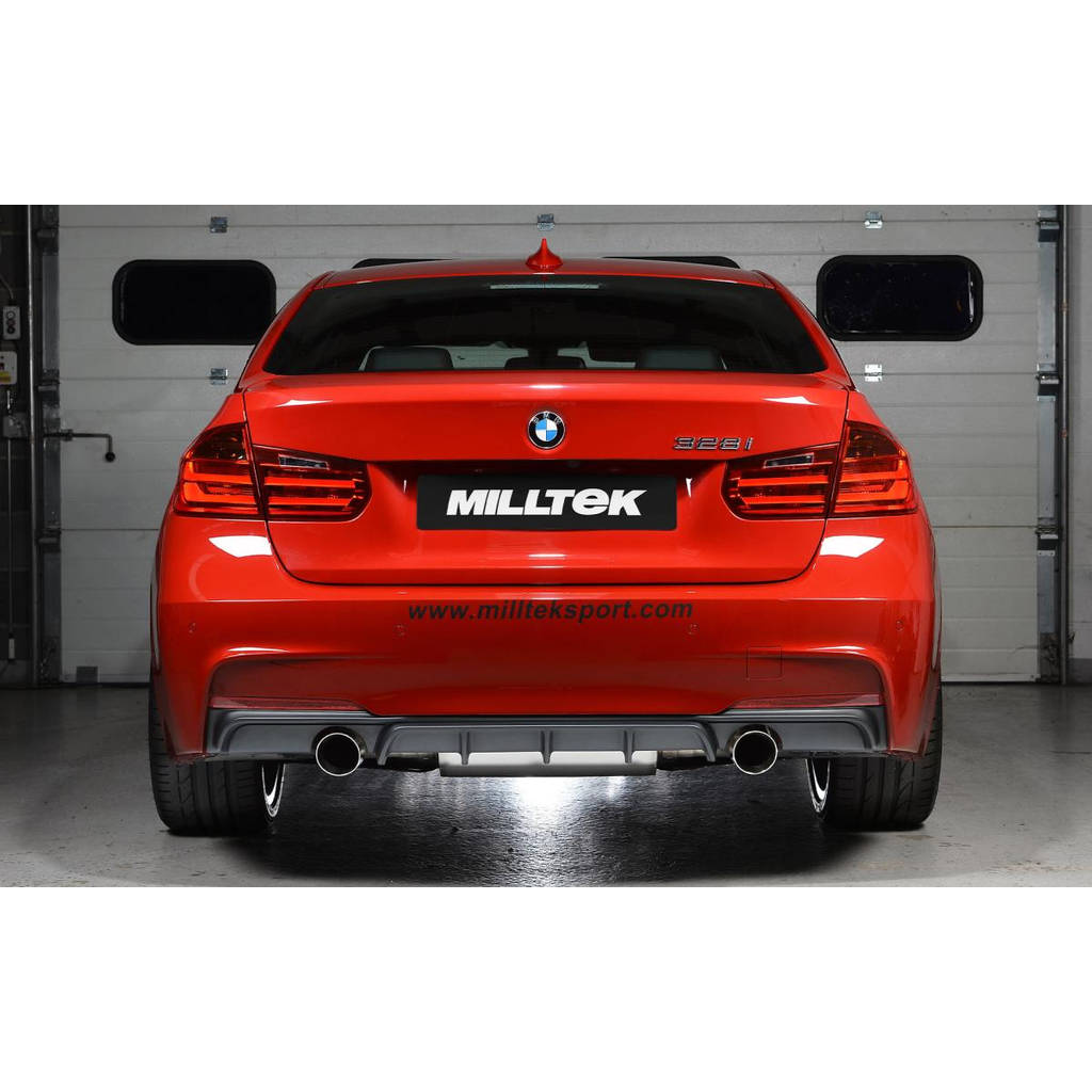 MILLTEK SSXBM962 Cat-back Twin 90mm GT90 BMW 3 Series F30 328i M Sport Automatic (without Tow Bar&N20 Engine Only) Photo-2