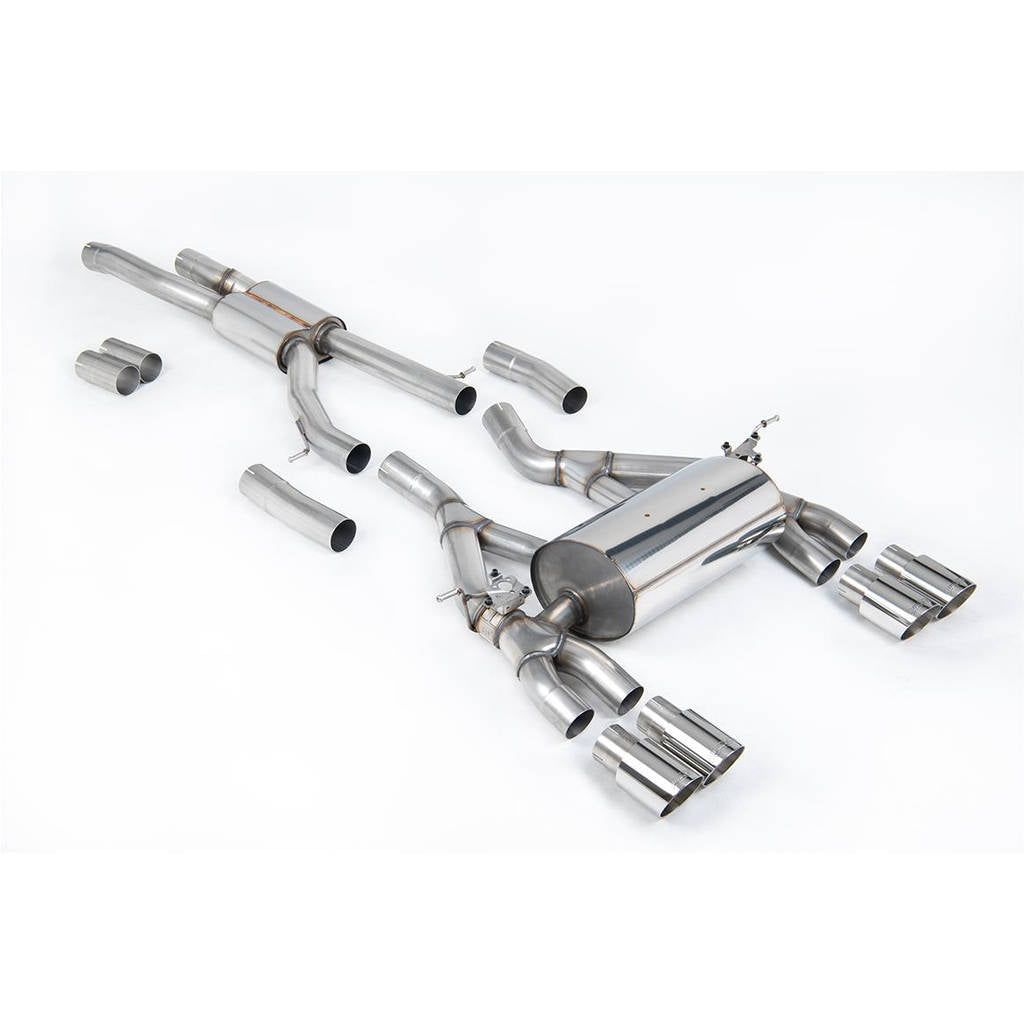 MILLTEK SSXBM992 Cat-back Quad 90mm GT90 ECA BMW 3 Series F80 M3 Saloon Photo-0