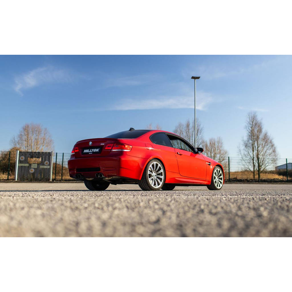 MILLTEK SSXBM941 Cat-back Quad 80mm Ceramic Black BMW 3 Series E90 M3 4.0 V8 Saloon/Sedan Photo-1
