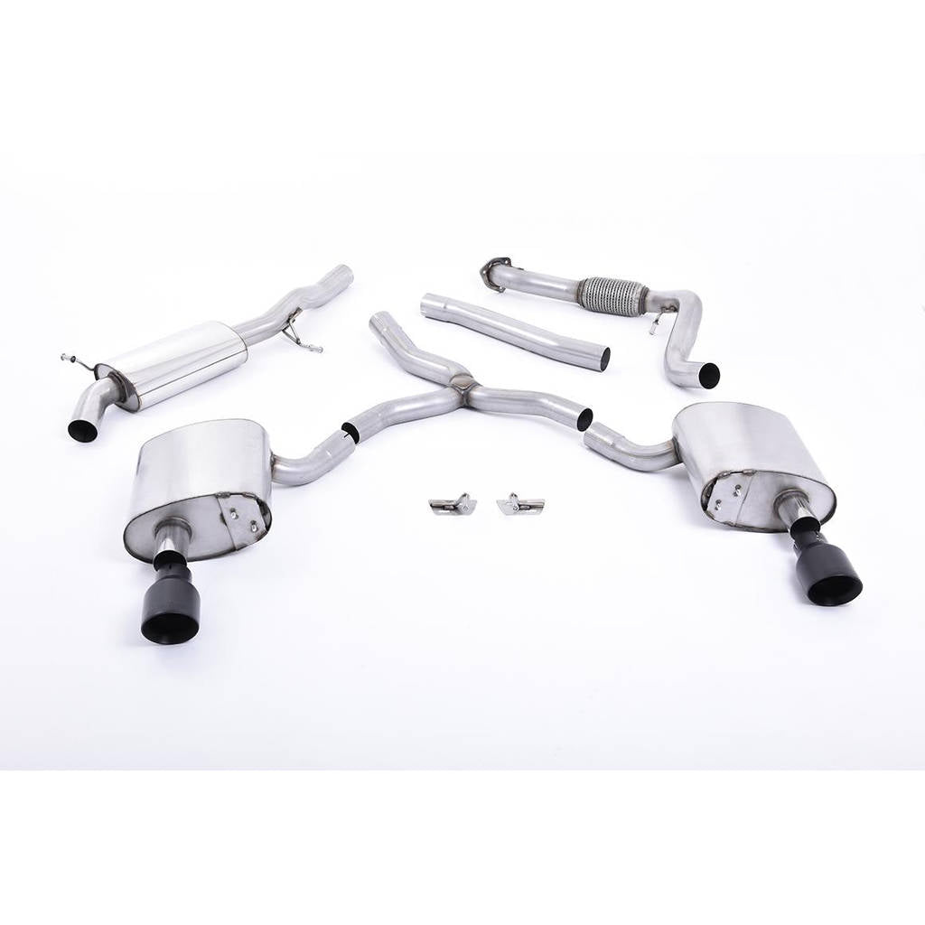 MILLTEK SSXAU611 Cat-back Dual GT100 AUDI A4 2.0 TFSI B9 Quattro Saloon&Avant Photo-0