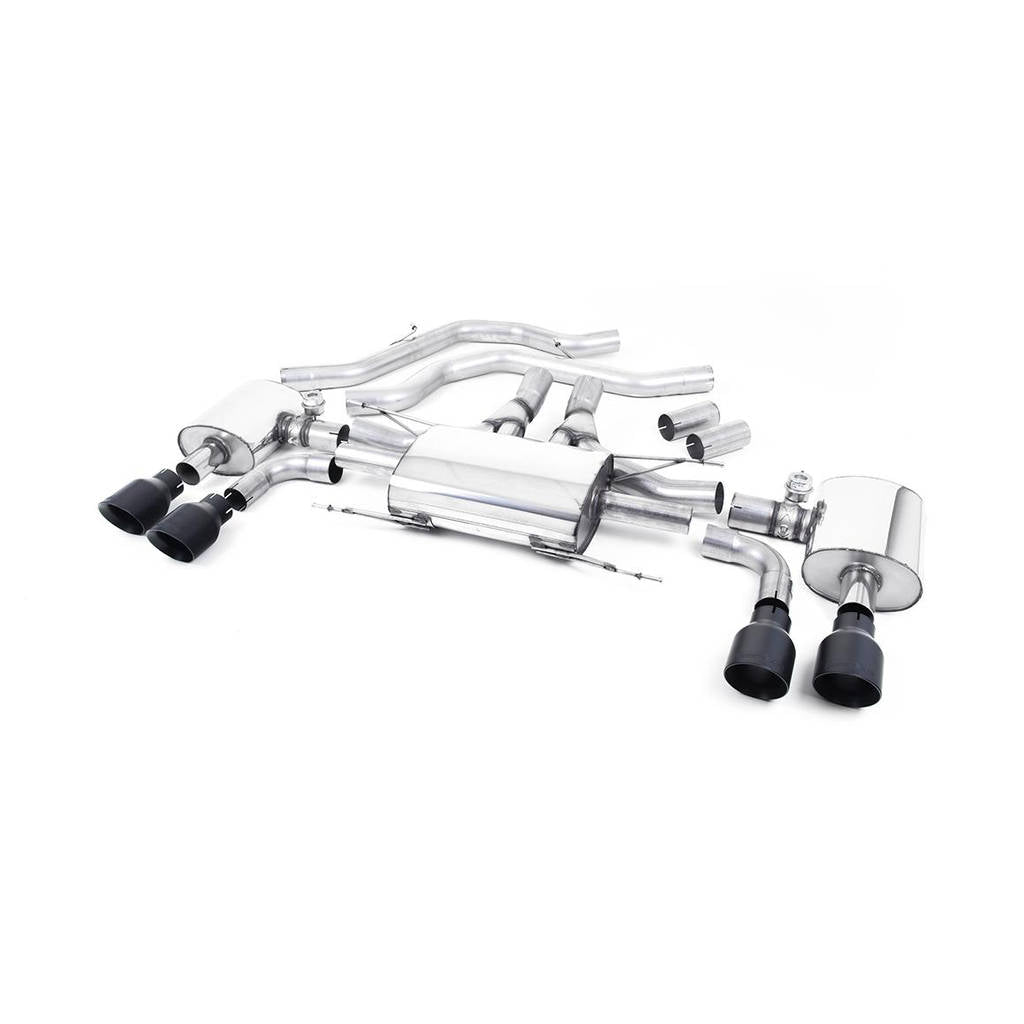 MILLTEK SSXAR13 Front Pipe-back Quad 100mm GT100 ECA ALFA ROMEO Giulia Quadrifoglio 2.9 V6 Bi-Turbo Photo-0