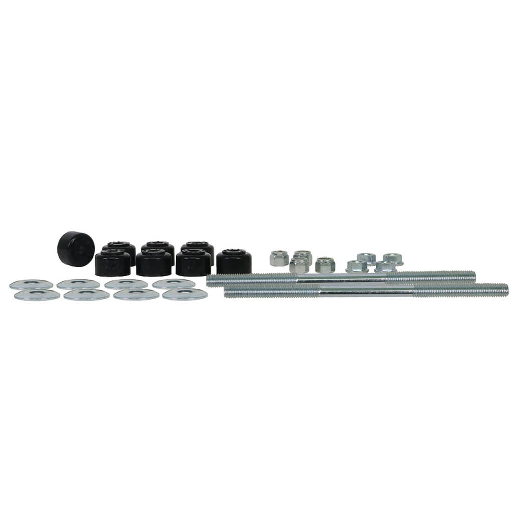 WHITELINE W21808S Universal Anti Roll Bar Link - Treaded Rod/Bushings style - 202mm With Bushings Photo-1