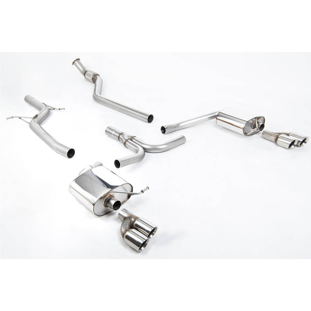 MILLTEK SSXAU627 Cat-back Twin 80mm GT80 AUDI A4 2.0 TFSI S line B8 (2WD and quattro manual-only) Saloon&Avant Photo-0