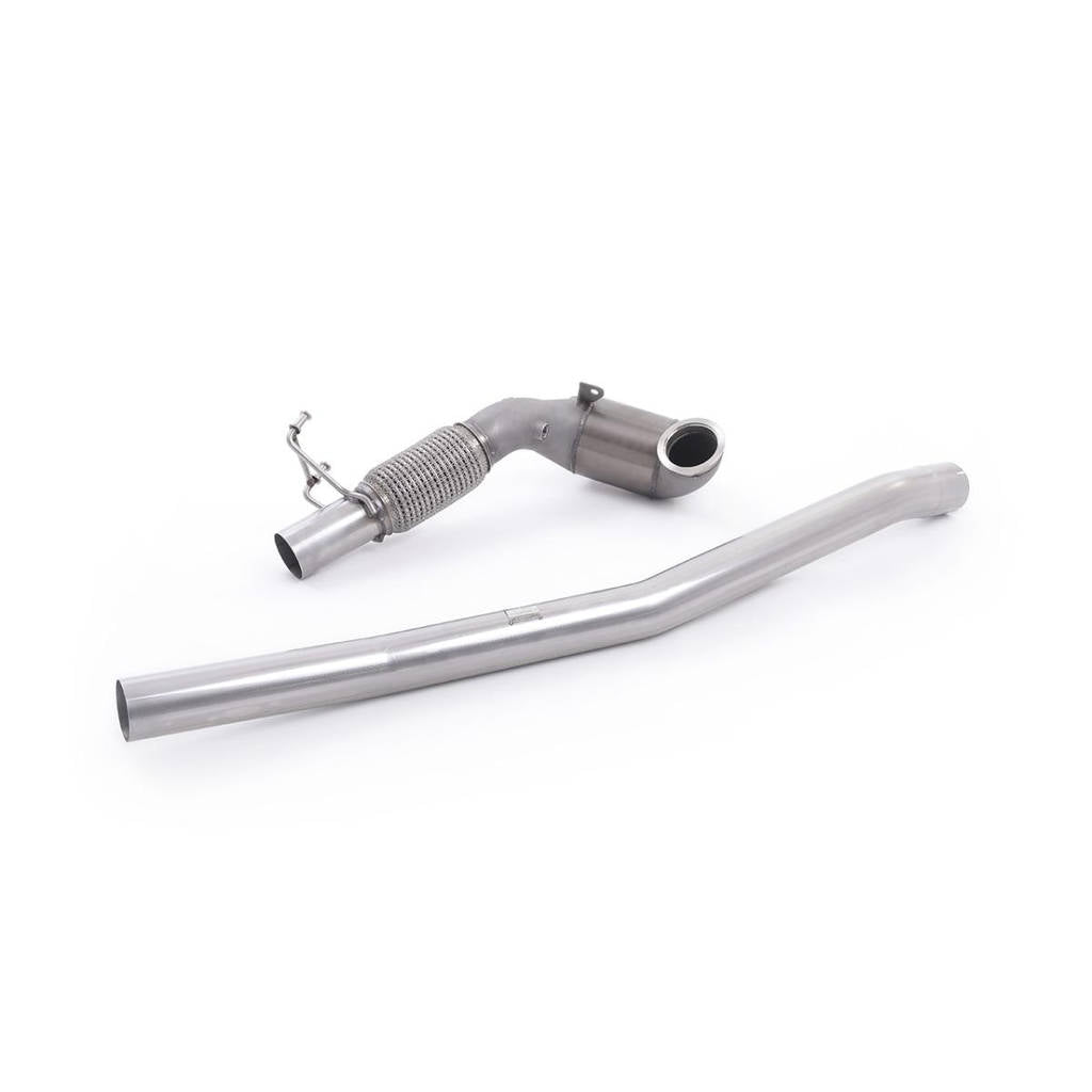 MILLTEK SSXAU381 Large Bore Downpipe and Hi-Flow Sports Cat AUDI A3 2.0 TFSI quattro Sedan 8V (US-only) Photo-0