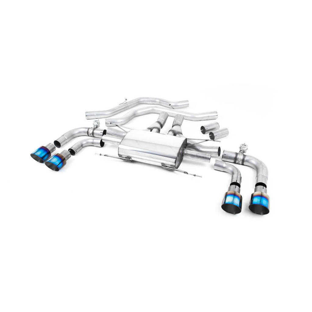 MILLTEK SSXAR004 Front Pipe-back Quad 100mm GT100 ALFA ROMEO Giulia Quadrifoglio 2.9 V6 Bi-Turbo Photo-0