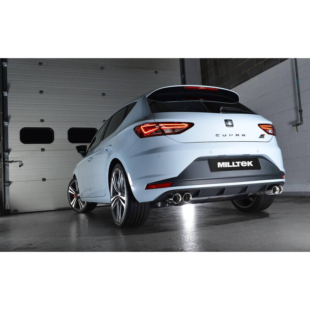 MILLTEK SSXSE166 Cat-back Twin 80mm GT80 ECA SEAT Leon Cupra 280 290&300 2.0 TSI Photo-1