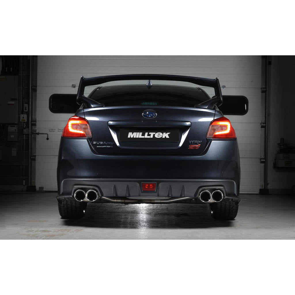 MILLTEK SSXSB044 Cat-back Quad 100mm GT100 SUBARU Impreza WRX STi Saloon/Sedan Photo-1